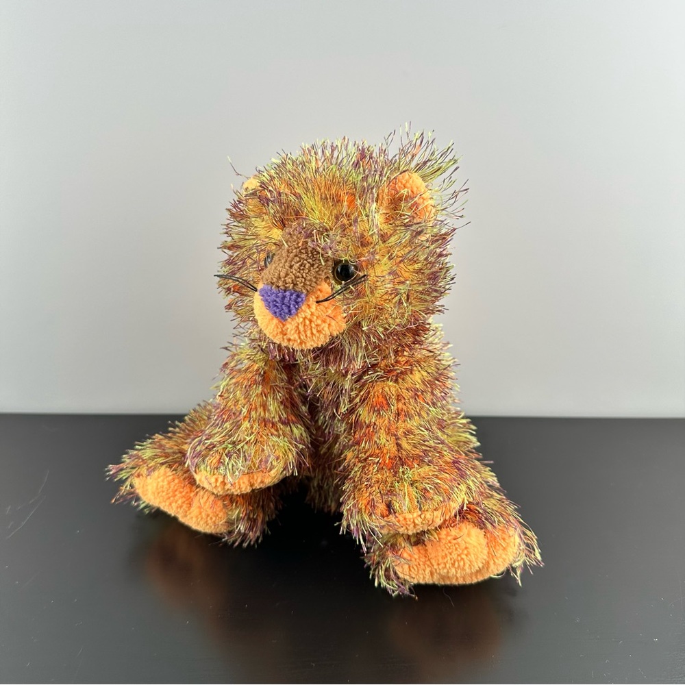 Vintage 2003 TY Punkies Plush Mambo Leopard Cat Orange Stuffed Animal 7"